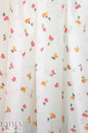 Caroline C0nstas little flowers on white cotton/silk voile 1.75 yds