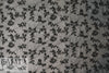 NY designer cotton embroidered crinkle silk - black 2 yd