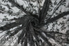 NY designer cotton embroidered crinkle silk - black 2 yd