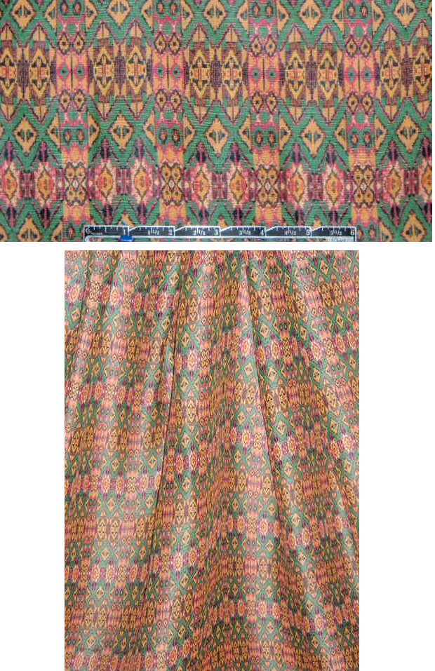 Tucker kilim design cotton/silk blouseweight 2.2 yd