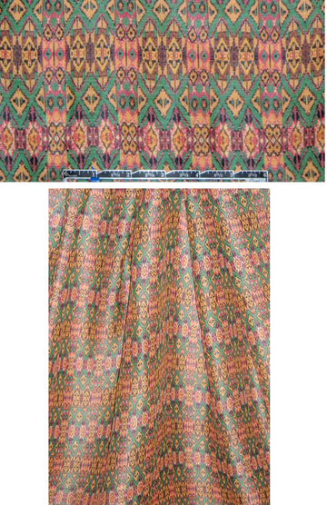 Tucker kilim design cotton/silk blouseweight 2.2 yd