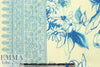NY designer painted flowers border cotton/silk voile