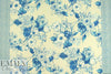 NY designer painted flowers border cotton/silk voile