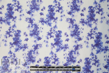 Caroline C0nstas blue/white floral cotton/silk voile 2 yd