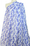 Caroline C0nstas blue/white floral cotton/silk voile 2 yd