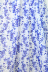 Caroline C0nstas blue/white floral cotton/silk voile