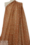 Italian dainty floral cotton/silk voile - nutmeg