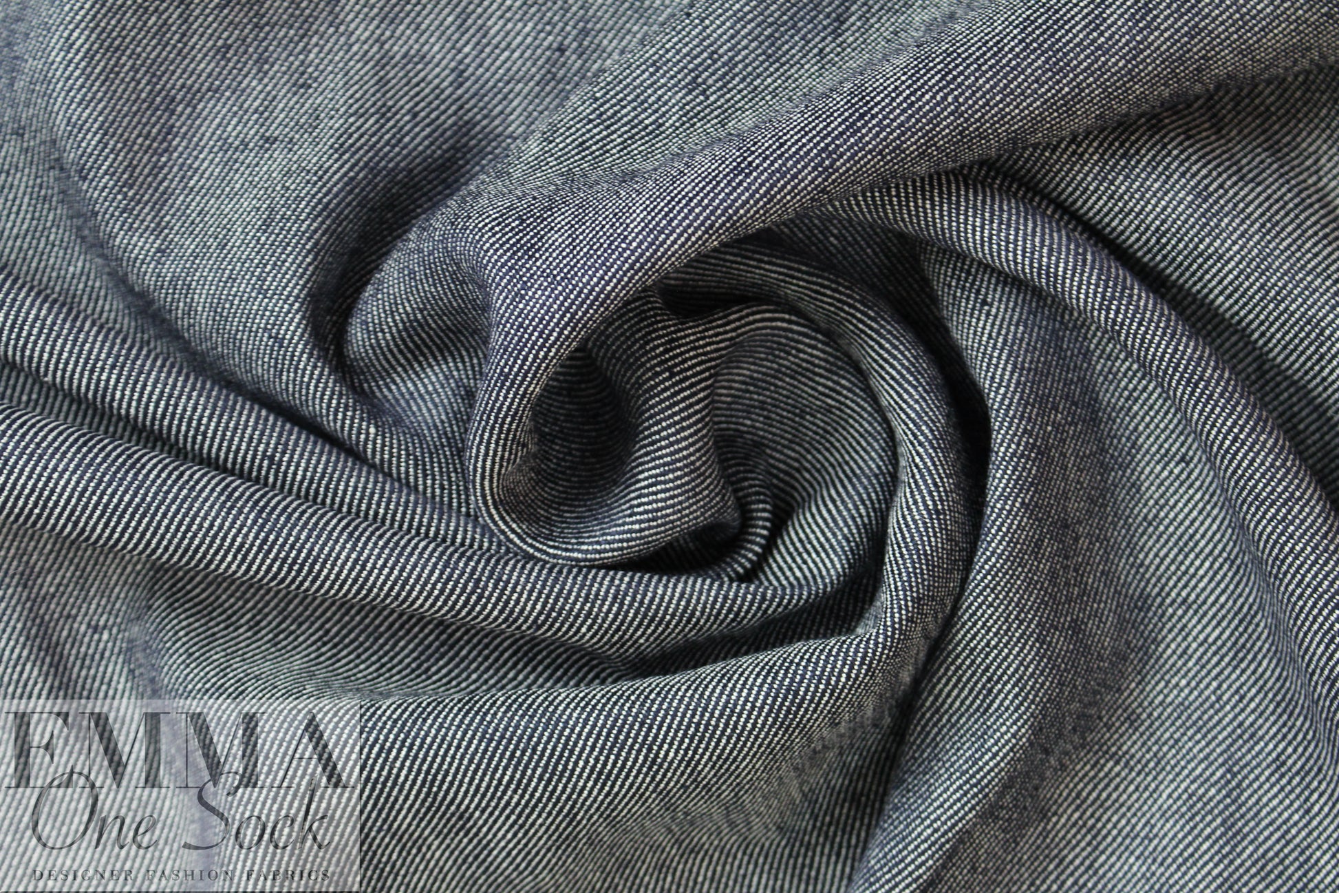NY designer soft cotton denim, no stretch - darker blue .75 yds