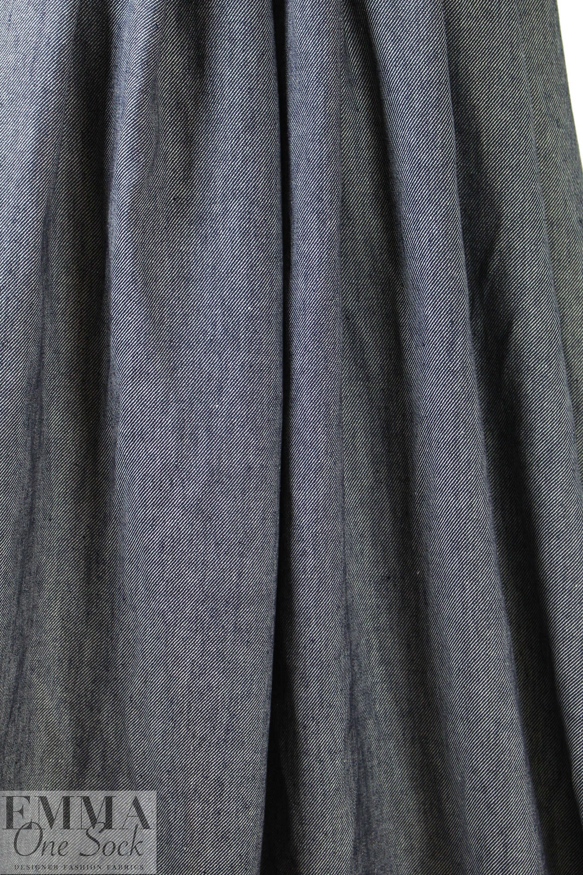 NY designer soft cotton denim, no stretch - darker blue