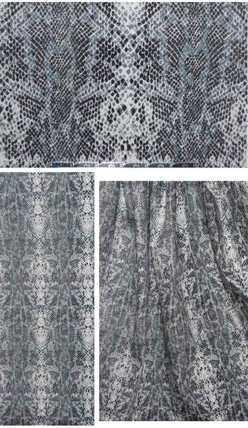 The0ry reptile rorschach printed stretch denim 1.5 yd