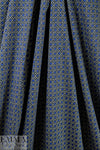 Italian blue/black/white graphic cotton stretch woven 1.25 yds