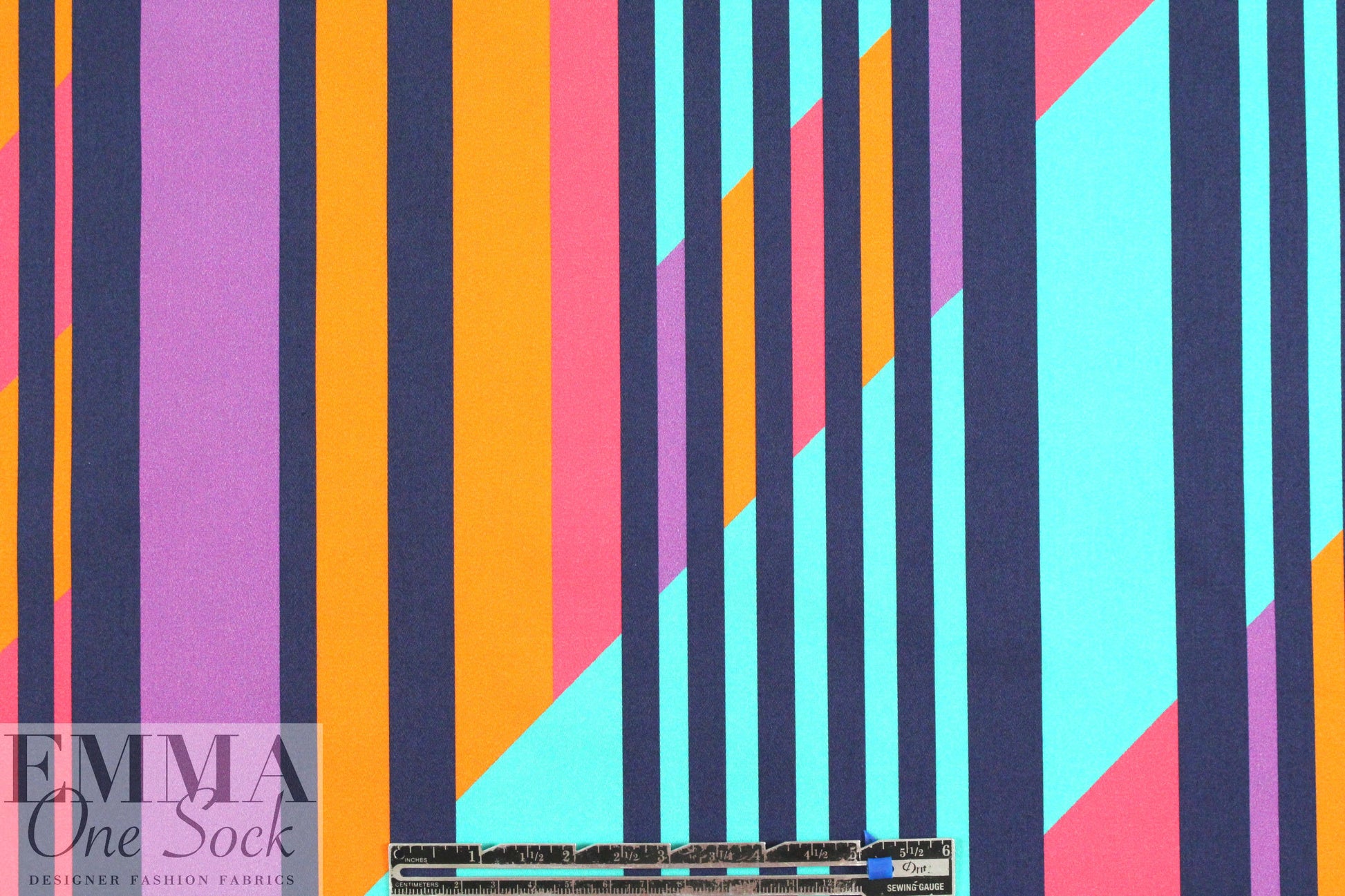 Mil1y candy stripe graphic cotton stretch twill 2.25 yd