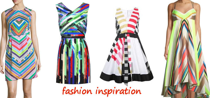 Mil1y candy stripe graphic cotton stretch twill *FLAW*
