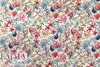 Italian cotton stretch woven - botanical illustration 1.625 yd