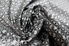 Italian black/white graphic medallion cotton stretch woven 1.75 yd