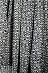 Italian black/white graphic medallion cotton stretch woven