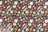 succulents 1 cotton/spandex shirting - raspberry