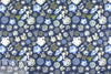 succulents 1 cotton/spandex shirting - blue