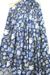 succulents 1 cotton/spandex shirting - blue