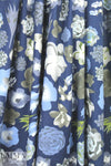 succulents 1 cotton/spandex shirting - blue 1.625 yd