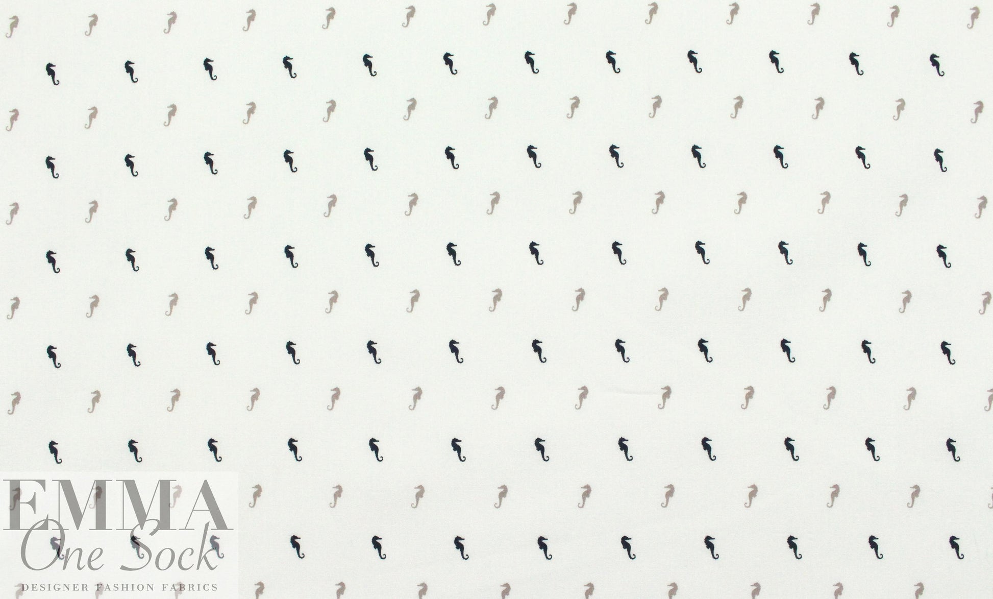 teeny seahorses cotton/spandex shirting 1.625 yd