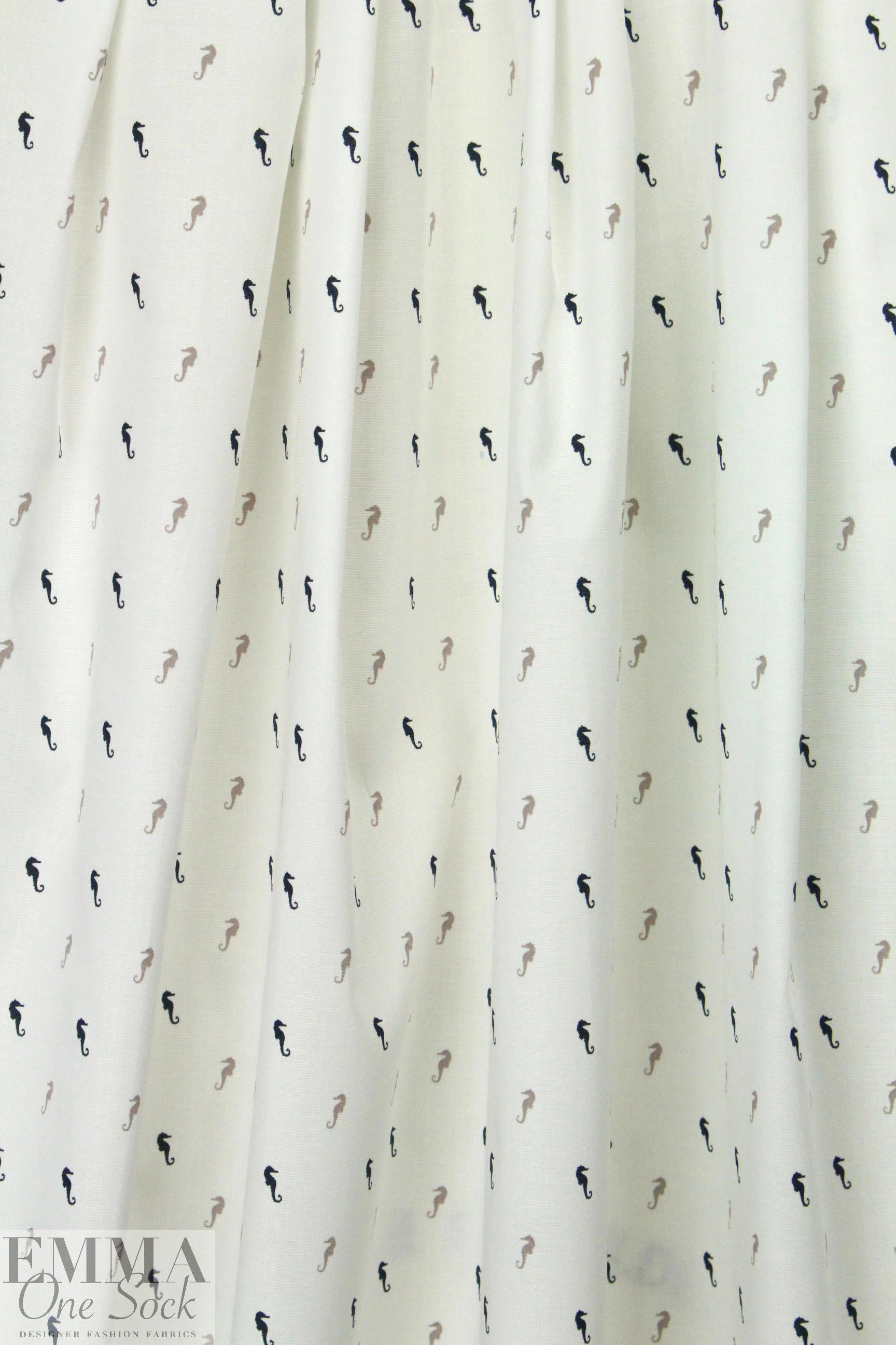 teeny seahorses cotton/spandex shirting