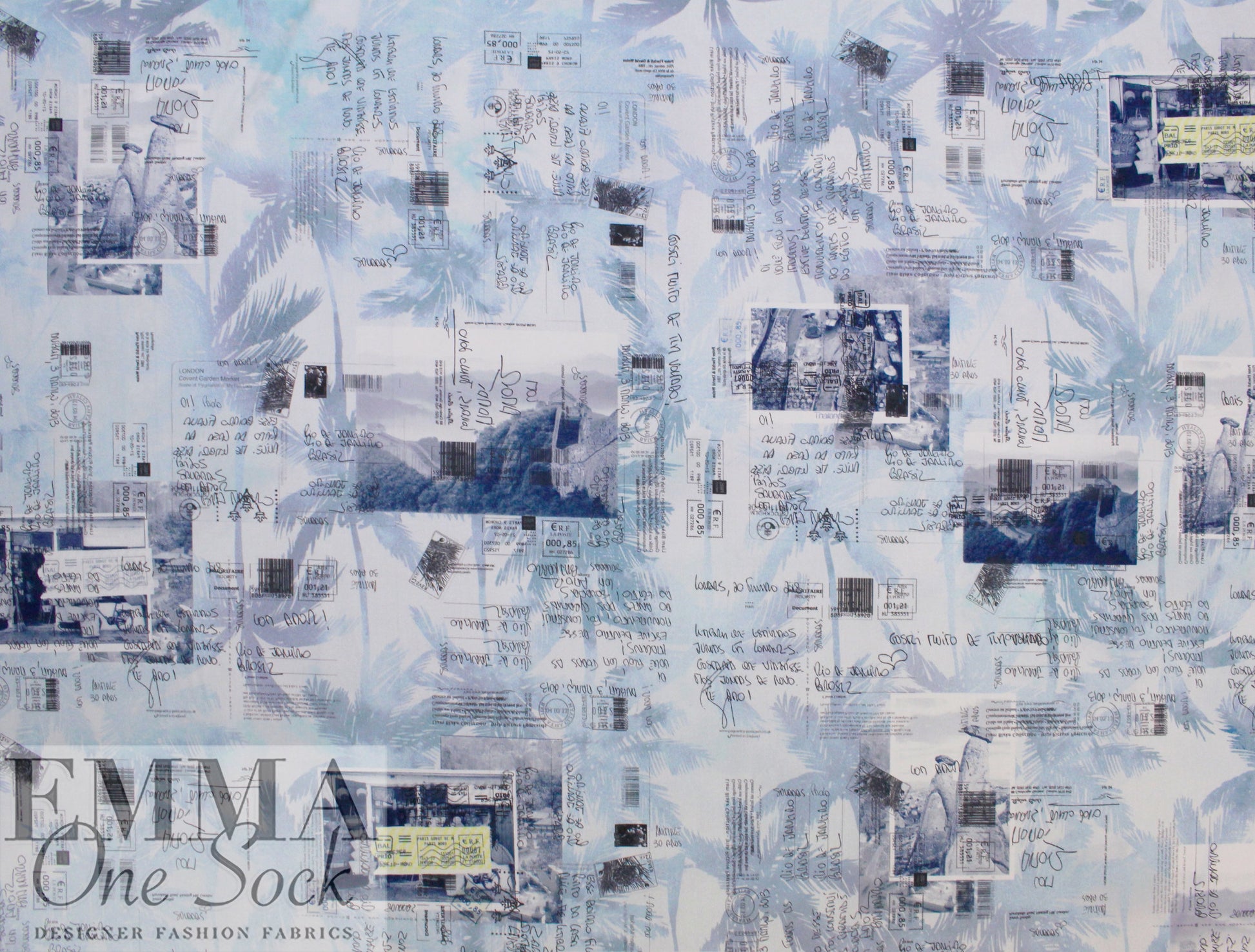 'global greetings' Oeko-Tex cert. cotton stretch woven 1 yard