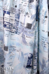 'global greetings' Oeko-Tex cert. cotton stretch woven 1.375 yd