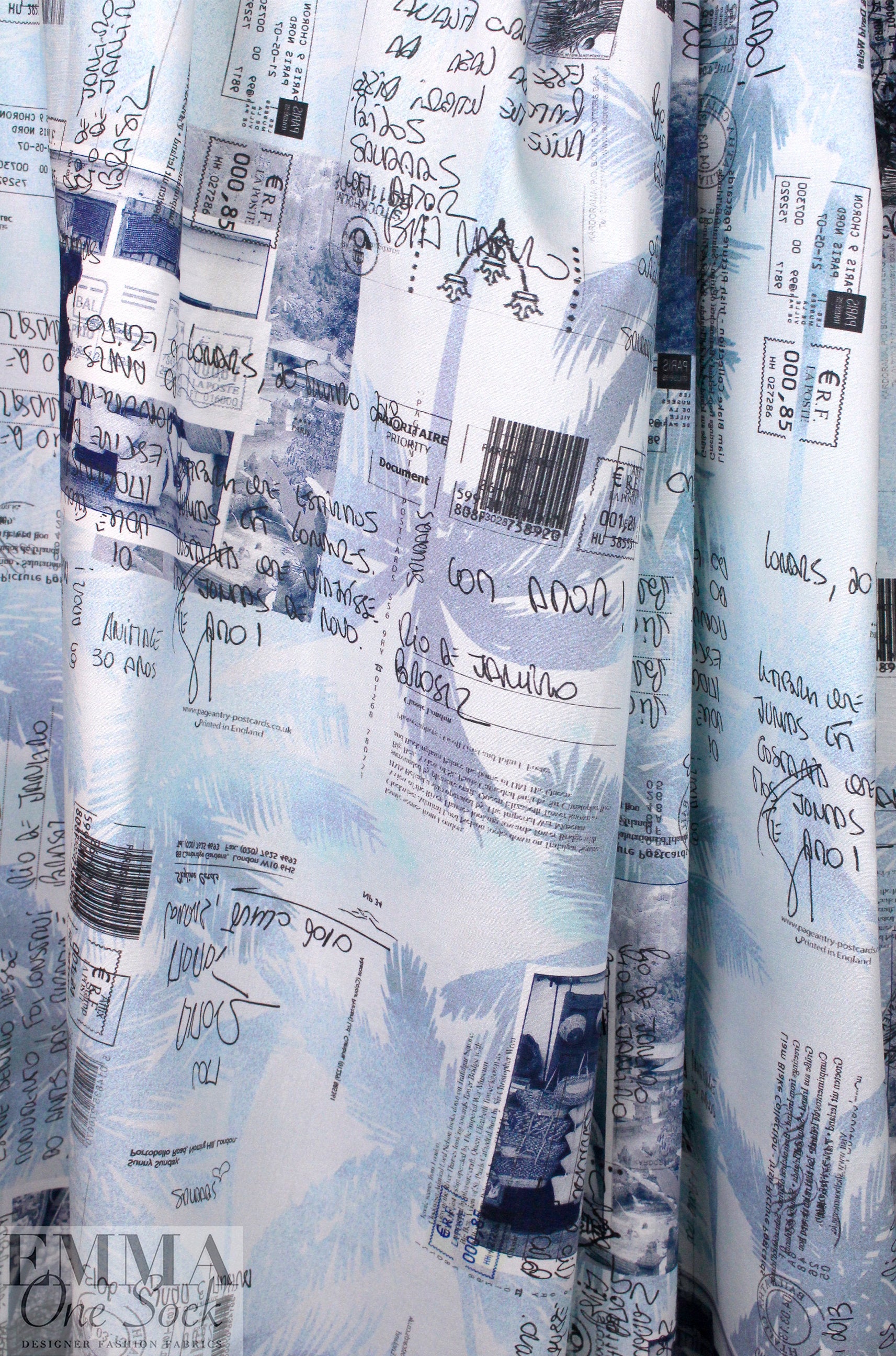 'global greetings' Oeko-Tex cert. cotton stretch woven 1.375 yd