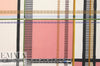 Italian cotton sateen stretch woven - modern plaid 1.5 yds