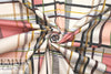 Italian cotton sateen stretch woven - modern plaid