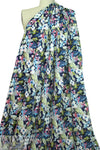 Italian 'Liberty' floral stretch cotton - blue/pink/limon 1.5 yd