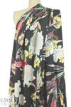 Italian 'phantasy phloral' design cotton stretch twill