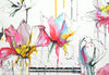 Italian pen and ink cotton stretch woven - rose