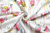 Italian pen and ink cotton stretch woven - rose