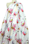 Italian pen and ink cotton stretch woven - rose
