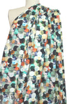 CA designer overlapping dots cotton stretch woven