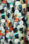 CA designer overlapping dots cotton stretch woven 1.125 yds