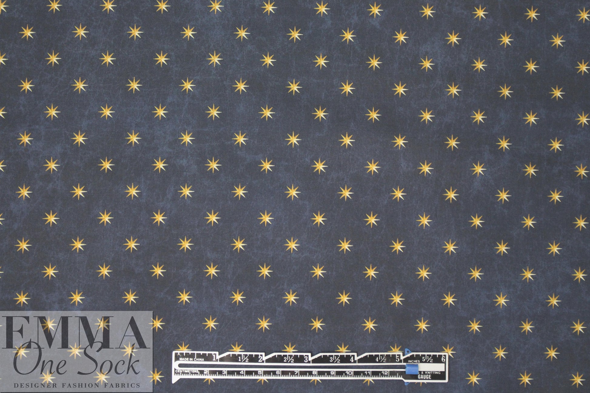 Caroline C0nstas starry stretch cotton woven - navy