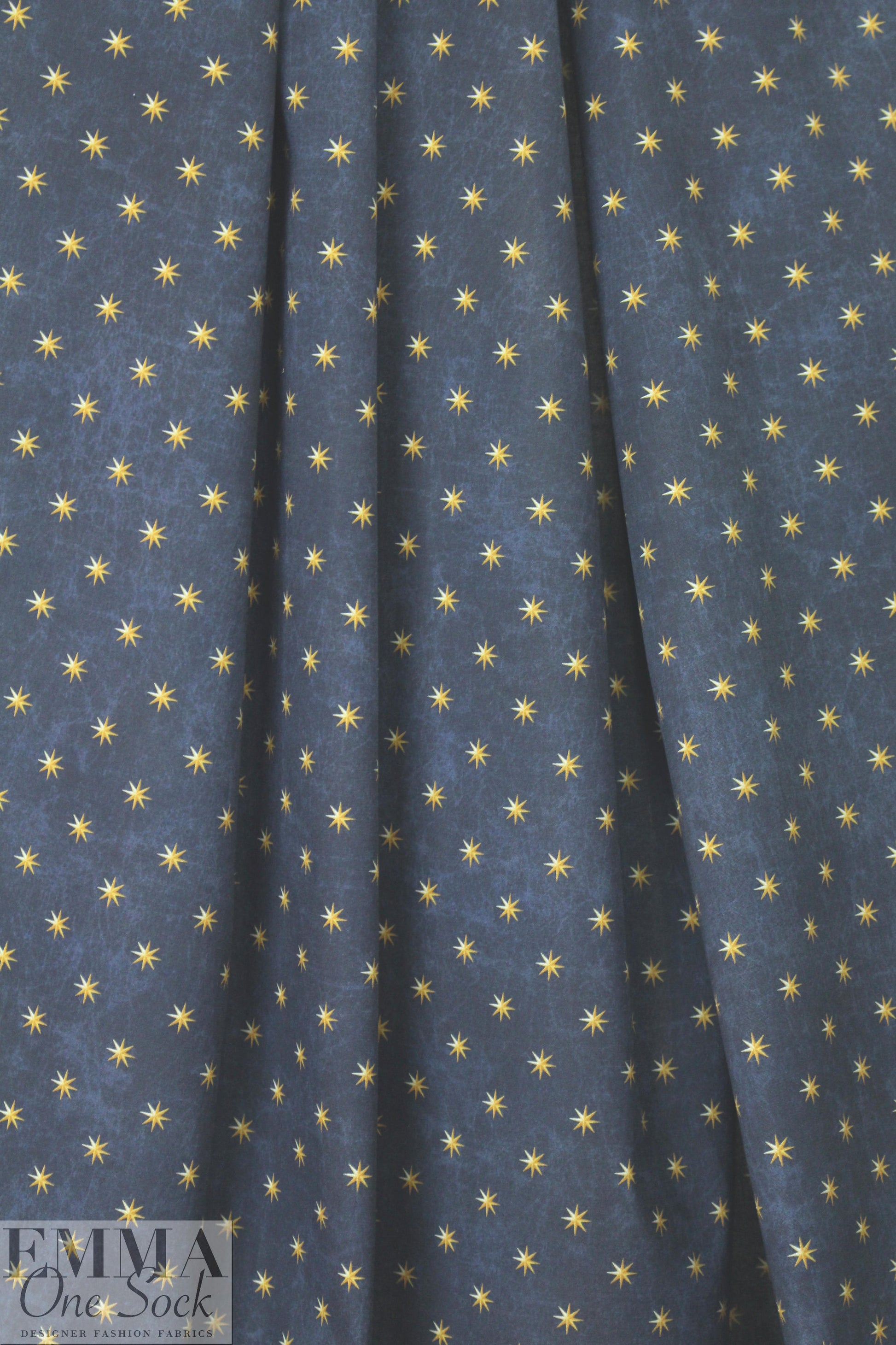 Caroline C0nstas starry stretch cotton woven - navy
