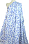 Caroline C0nstas blue deco floral cotton stretch shirting
