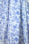 Caroline C0nstas blue deco floral cotton stretch shirting