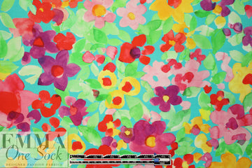 Italian cotton stretch shirting - painted flora