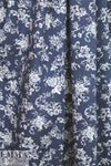 Caroline C0nstas navy deco floral cotton stretch shirting 2.25 yd