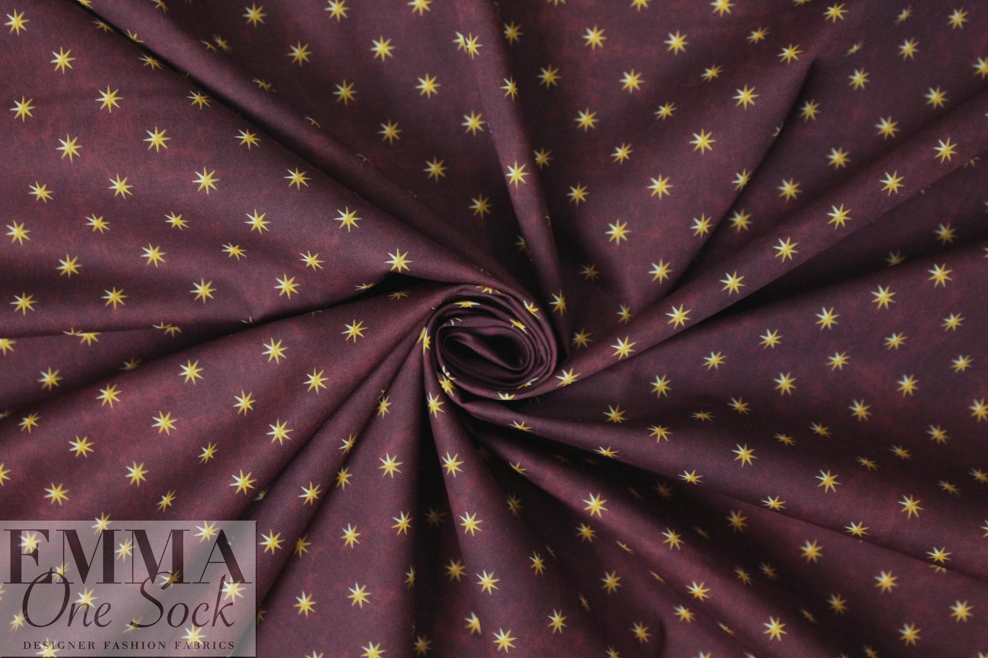 Caroline C0nstas starry stretch cotton woven - deep plum