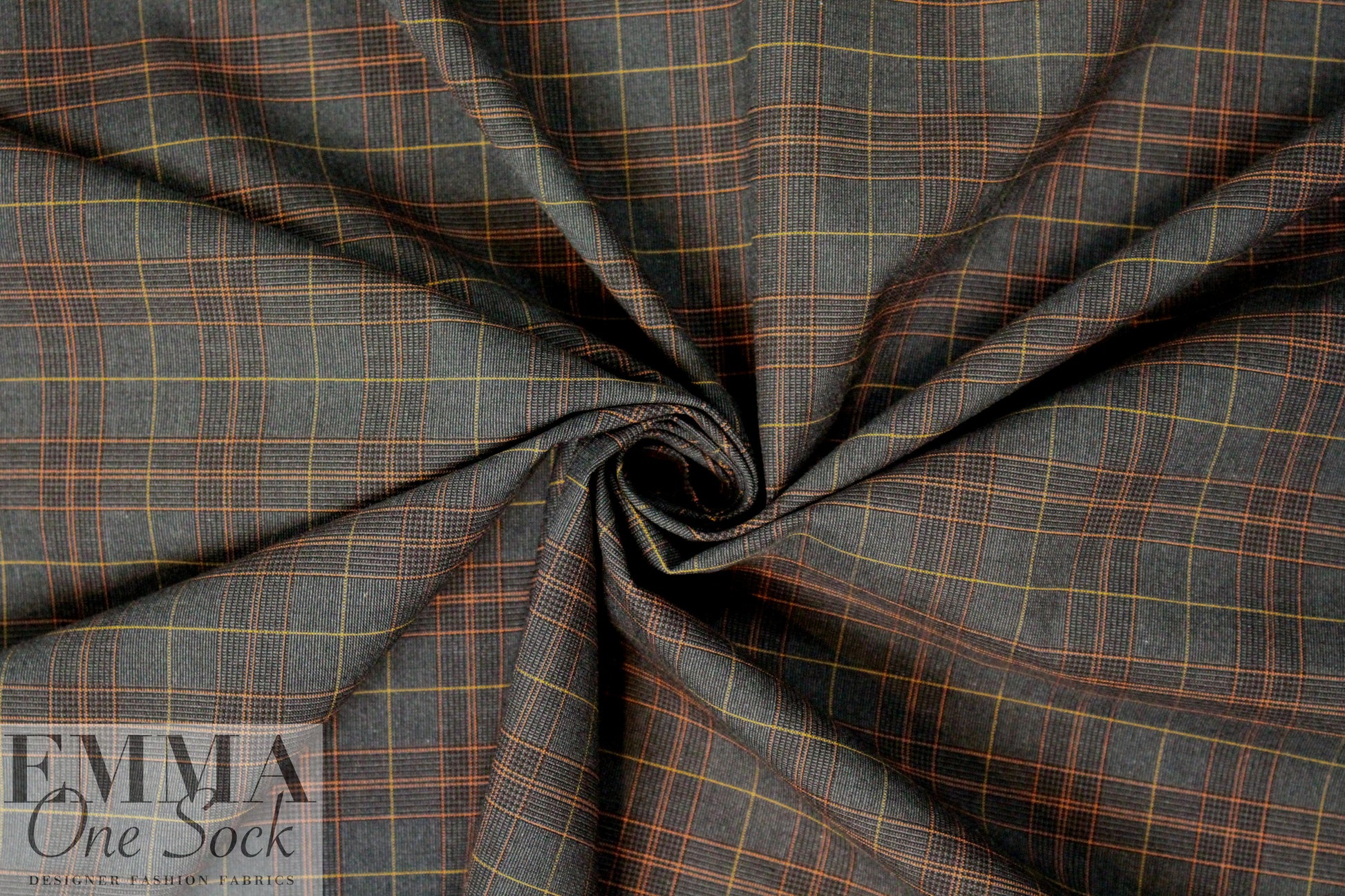 famous designer Italian cotton stretch yarn-dye plaid