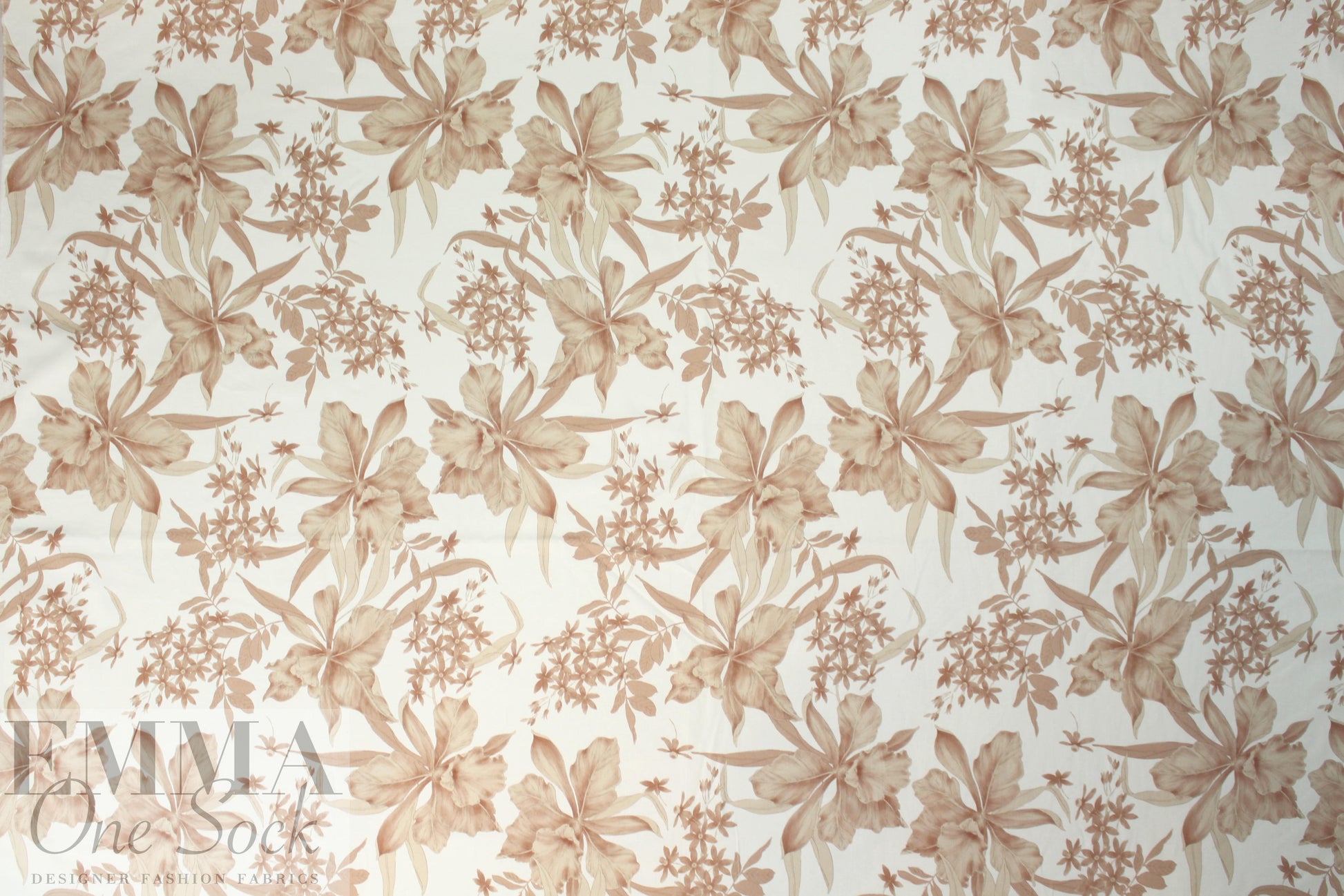 Derek L@m 'beige botanical' cotton stretch twill
