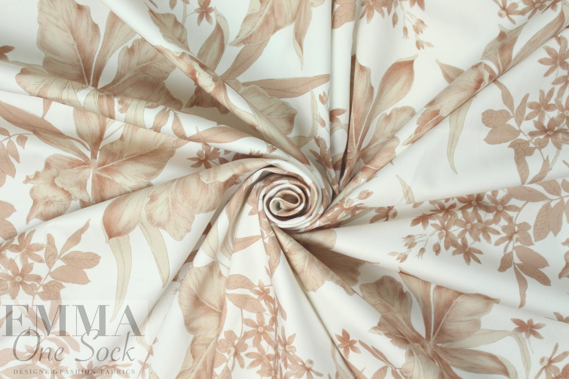 Derek L@m 'beige botanical' cotton stretch twill