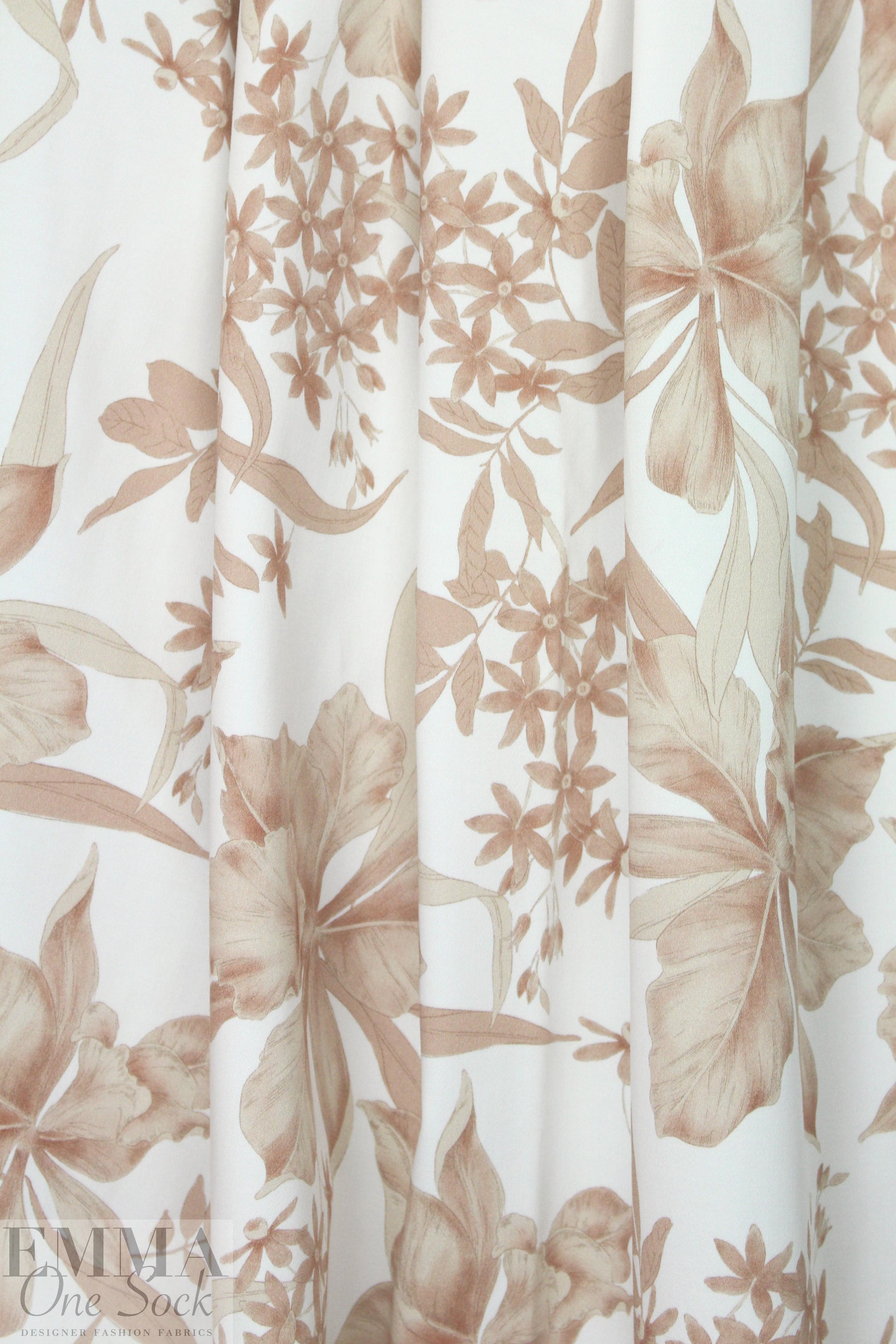 Derek L@m 'beige botanical' cotton stretch twill