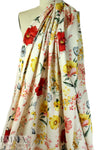 Italian cotton sateen stretch woven - flower shower 1.75 yd